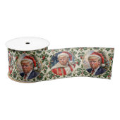 Donald Trump Santa Hat Kerstmis 3" Luxe Satijnen Lint (Spoel)