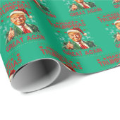 Donald Trump Santa hat Make Christmas Great Again Cadeaupapier (Rol Hoek)