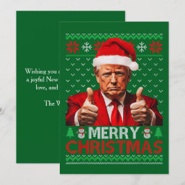 Donald Trump Santa Hat Merry Christmas Ugly Gift Feestdagenkaart