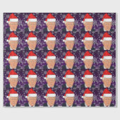 DONALD TRUMP SANTA HAT Wrapping Paper Cadeaupapier (Vlak)
