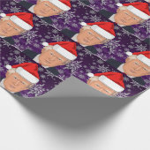 DONALD TRUMP SANTA HAT Wrapping Paper Cadeaupapier (Hoek)