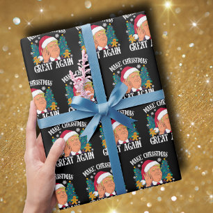 Donald Trump Santa   Maak kerst weer geweldig Cadeaupapier