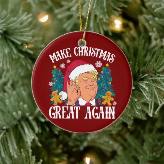 Donald Trump Santa | Maak kerst weer geweldig Keramisch Ornament (Boom)