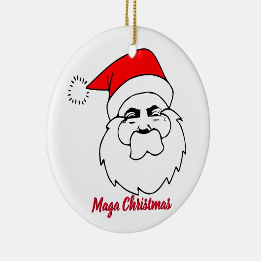 Donald Trump Santa Maga Kerstmis Keramisch Ornament (Rechts)