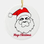 Donald Trump Santa Maga Kerstmis Keramisch Ornament (Voorkant)
