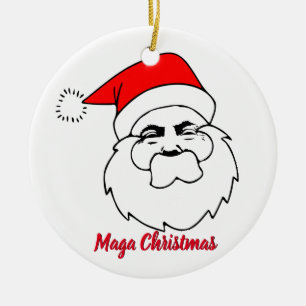 Donald Trump Santa Maga Kerstmis Keramisch Ornament