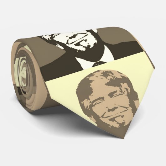 DONALD TRUMP SEPIA Stropdas (Opgerold)