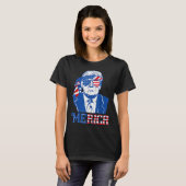 Donald Trump Shirt Merica Trump Sungl Amerikaanse (Voorkant volledig)