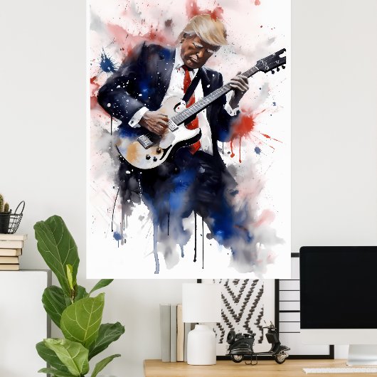 Donald Trump Shredding Poster (Thuiskantoor)