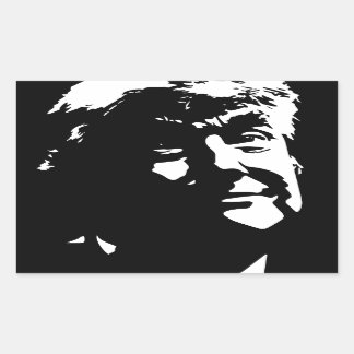 Donald Trump Silhouette Trumphead Rechthoekige Sticker