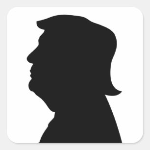 Donald Trump Silhouette Vierkante Sticker