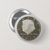 Donald Trump Silver Eagle munt Ronde Button 5,7 Cm (Voorkant /achterkant)
