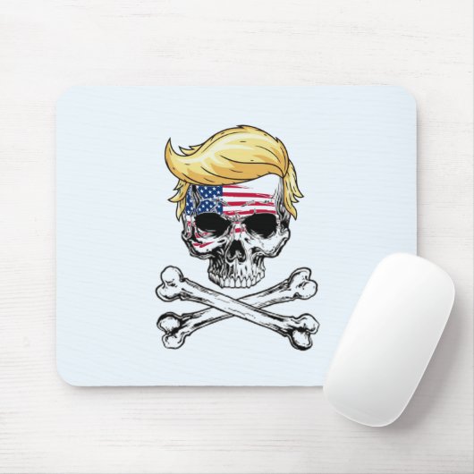 Donald Trump Skull en Crossbones Muismat (Met muis)