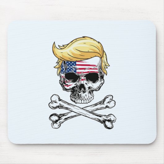 Donald Trump Skull en Crossbones Muismat (Voorkant)