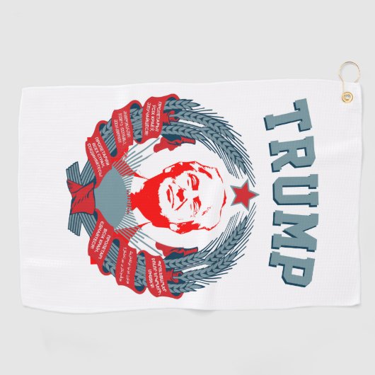 Donald Trump Sovjet Embleem Golfhanddoek (Horizontaal)