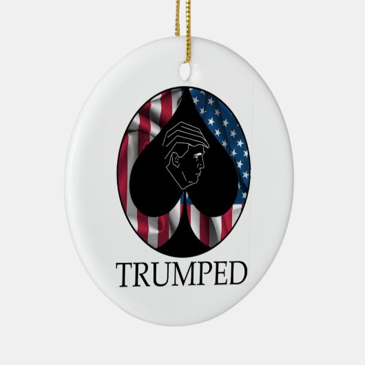 Donald Trump Spade Trumped Keramisch Ornament (Rechts)