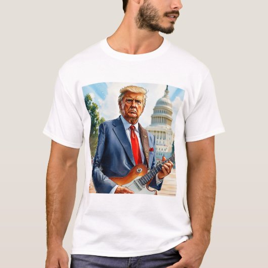 Donald Trump speelt gitaar in het Capitool T-shirt (Voorkant)