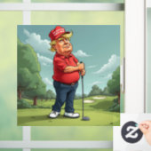 Donald Trump speelt golf Raamsticker (Huis)