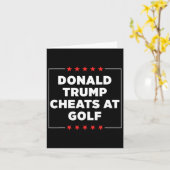 Donald Trump speelt vals bij golf Kaart (Gele Bloem)