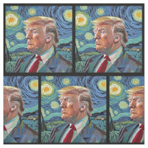 Donald Trump Sterrennacht Van Gogh Kunststijl 2024