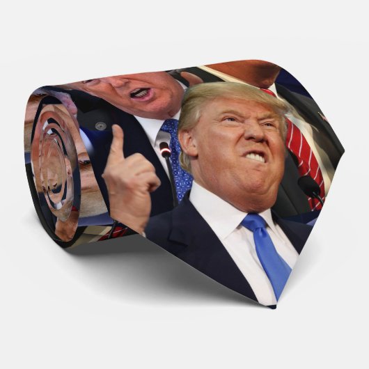 Donald Trump-Stropdas | Grappige gezichten van Tru Stropdas (Opgerold)