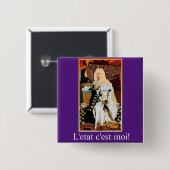 Donald Trump Sun KIng Vierkante Button 5,1 Cm (Voorkant /achterkant)