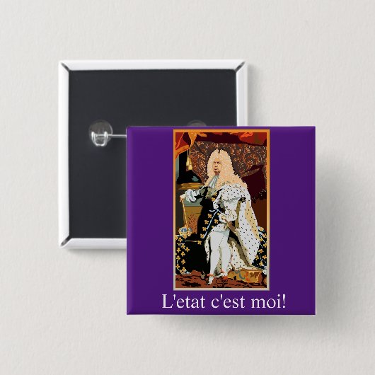 Donald Trump Sun KIng Vierkante Button 5,1 Cm (Voorkant /achterkant)