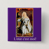 Donald Trump Sun KIng Vierkante Button 5,1 Cm (Voorkant)