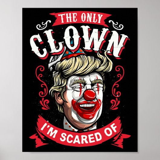 Donald Trump T Shirt Funny Clown Verzet Mannen Vro Poster (Voorkant)