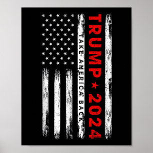 Donald Trump Take America Back Amerikaanse Vlag Pa Poster