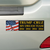 Donald Trump Ted Cruz, mijn droomteam bumper stick Bumpersticker (Op auto)