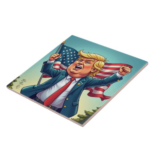 Donald Trump Tegeltje (Zijkant)
