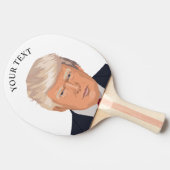 DONALD TRUMP TENNIS BAT (PERSONALIZE) TAFELTENNISBATJE (Zijkant)