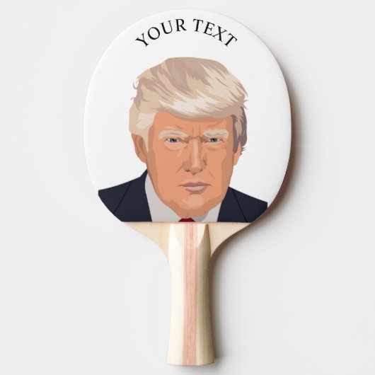 DONALD TRUMP TENNIS BAT (PERSONALIZE) TAFELTENNISBATJE (Voorkant)