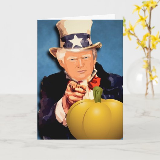 DONALD TRUMP THANKSGIVING KAARTEN (Gele Bloem)