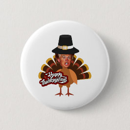 donald trump Thanksgiving turkije Ronde Button 5,7 Cm