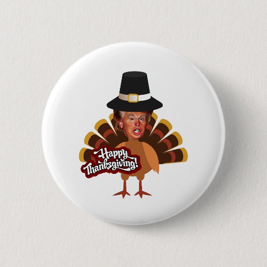 donald trump Thanksgiving turkije Ronde Button 5,7 Cm (Voorkant)
