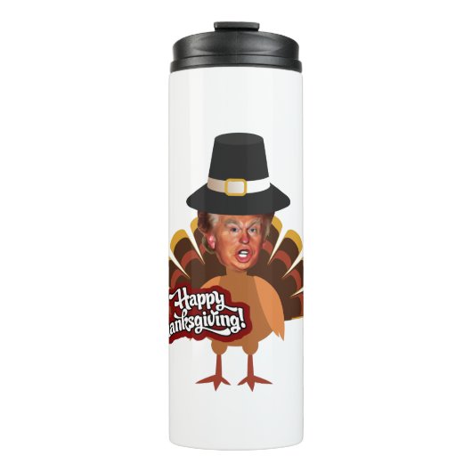 donald trump Thanksgiving turkije Thermosbeker (Voorkant)