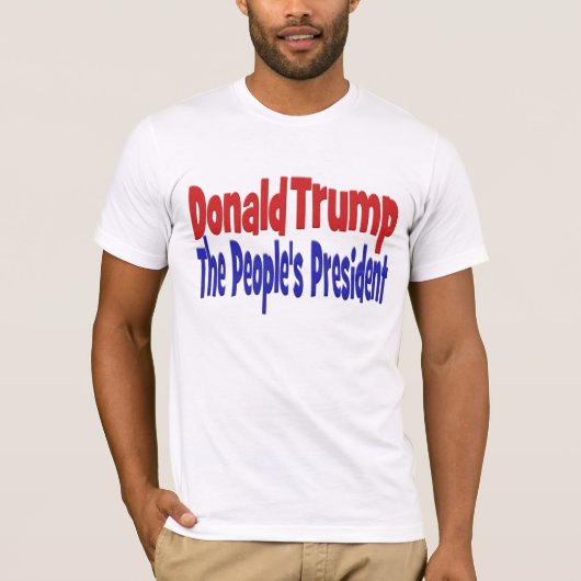 Donald Trump the Peoples President red blue T-shirt (Voorkant)