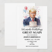 Donald Trump Thema Verjaardag uitnodiging (Voorkant / Achterkant)