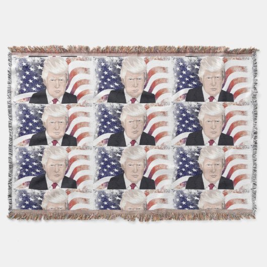 DONALD TRUMP THROW BLANKET DEKEN (Voorkant)