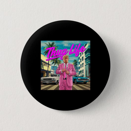 Donald Trump Thug Leven Ronde Button 5,7 Cm (Voorkant)