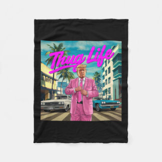 Donald Trump Thug Life Fleece Deken