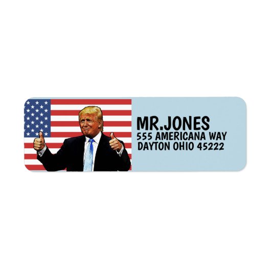 DONALD TRUMP THUMBS UP Return Address Label (Voorkant)