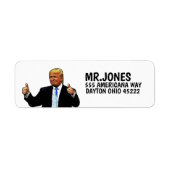 DONALD TRUMP THUMBS UP Return Address Label (Voorkant)