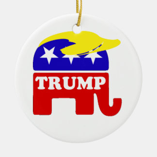 Donald Trump Toupee Republikein Elephant Keramisch Ornament