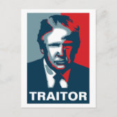 Donald Trump TRAITOR Briefkaart (Voorkant)
