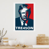 Donald Trump TREASON TRE45ON Poster (Keuken)