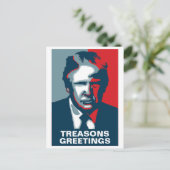 Donald Trump TREASONS GREETINGS Holiday Briefkaart (Staand voorkant)
