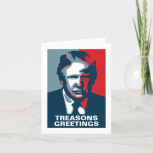 Donald Trump TREASONS GREETINGS Kerstmis Feestdagen Kaart
